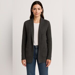 Michael Kors Gray Wool Cardigan Womens Crochet Chunky Granola Girl Soft Prep XS